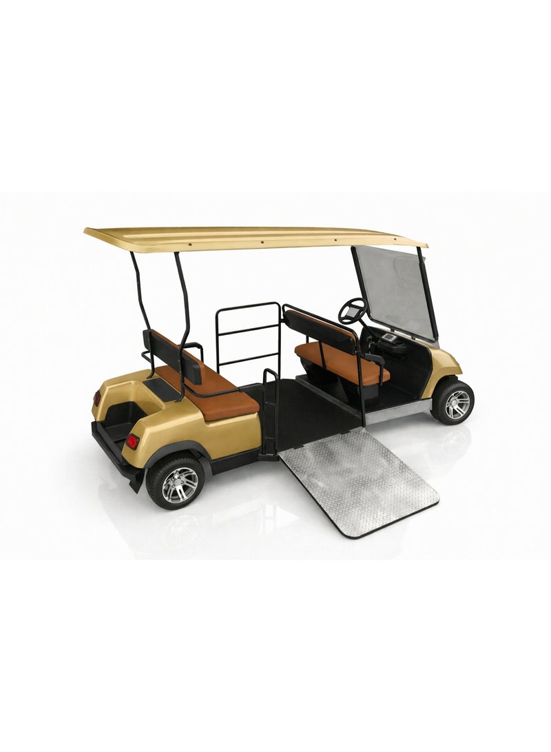 EPIC Handicap Non-Lifted 4-Seater Electric Golf Cart with Lithium Battery 105Ah & Standard Tires |  LSEV (Golden) - Image 4